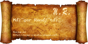 Móger Renátó névjegykártya
