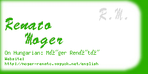 renato moger business card